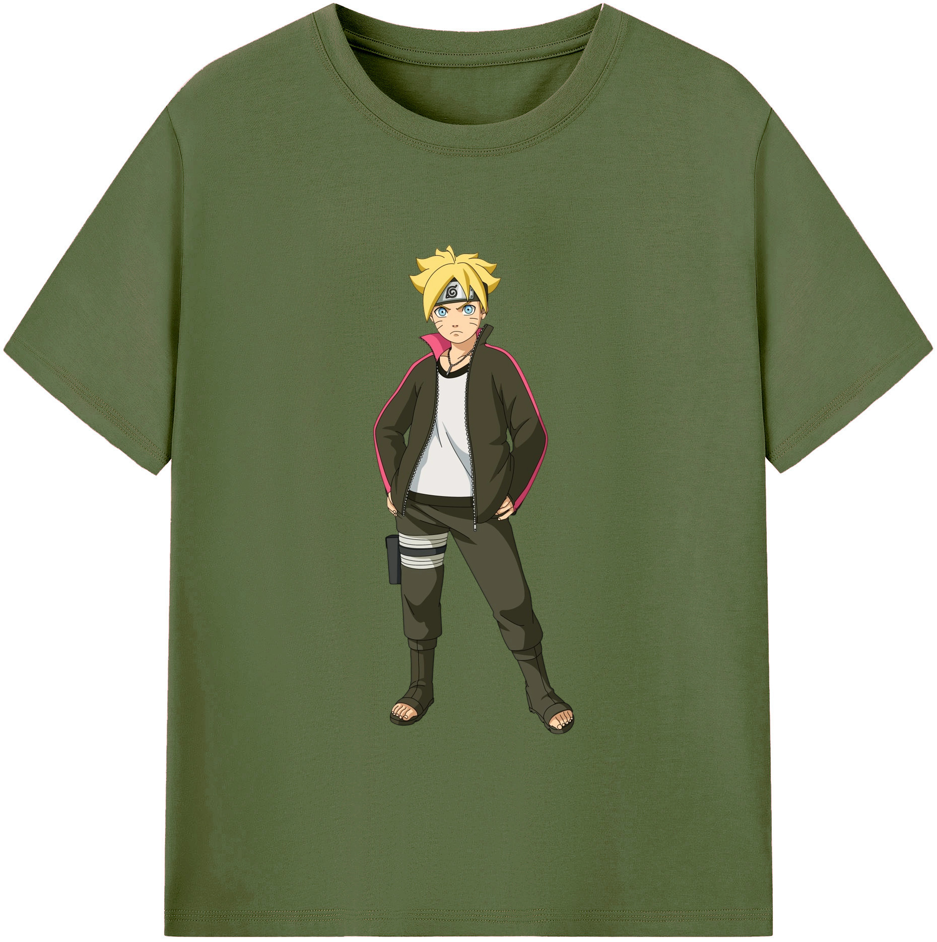 （画像用） NARUTO -ナルト- うずまき ボルト Uzumaki Boruto 綿100％半袖Tシャツ（フロントプリント）